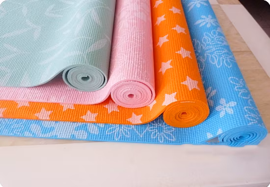 Factory Price Non Slip Printed Thick Yoga Mat for Gym Exercise PVC Fitness Mat
