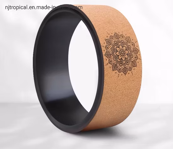 Black and Purple Color Eco Cork Block Yoga Wheel