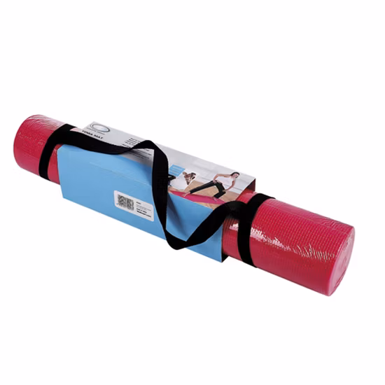 Wholesale Gym Eco-Friendly Fitness Home Custom Print 4mm 6mm High Density Roll PVC Foam Yoga Mat with Carrying Strap
